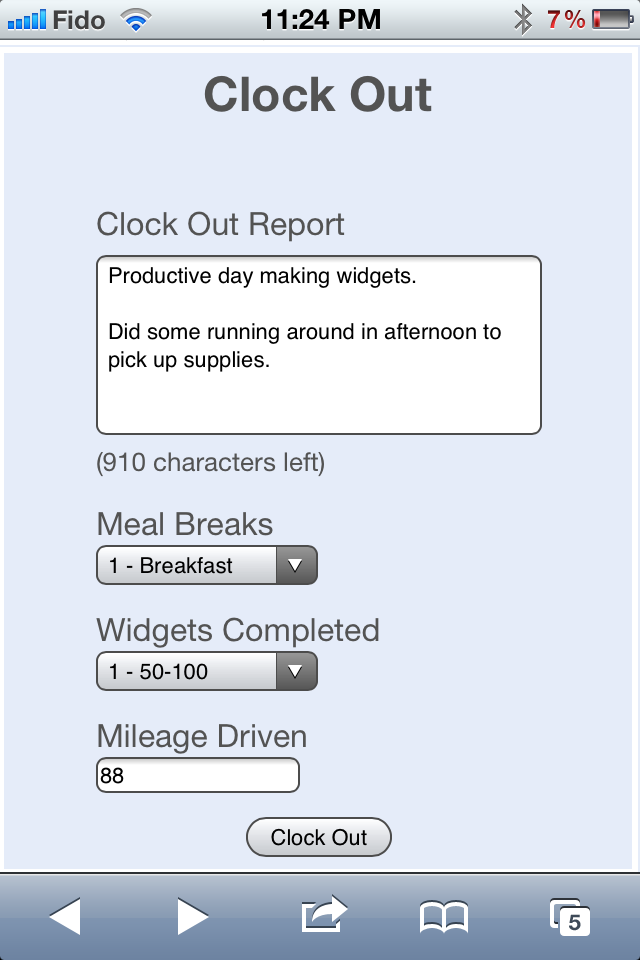 Custom Data Gathering - Clock Out | VeriClock